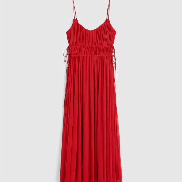 Madewell Gathered V-Neck Midi Dress - Picture 6 of 12